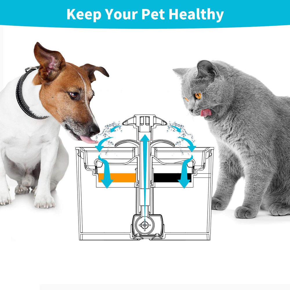 Diseño sencillo de mantenimiento de bebederos OYES para gatos.