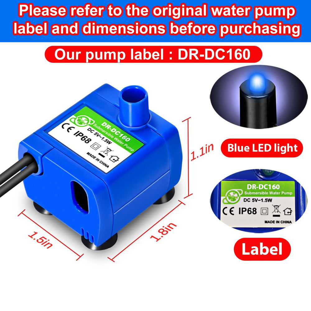 OYES DR-DC160 con ventosas fuertes para fijar la bomba de forma estable.