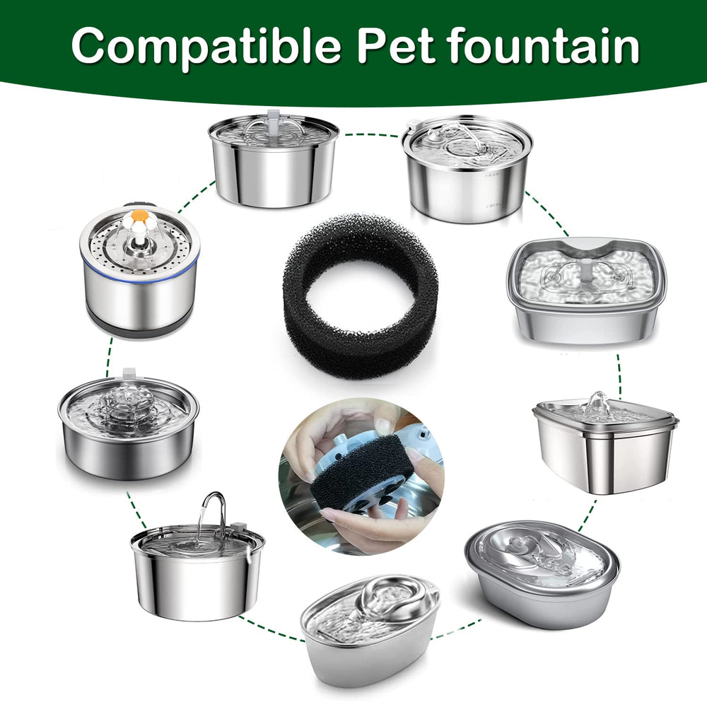 Esponja prefiltrada OYES para fuente de gatos, atrapa pelo y residuos.
