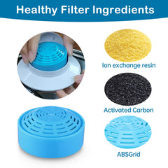 Filtro con algodón activado y resina para agua más limpia en casa.