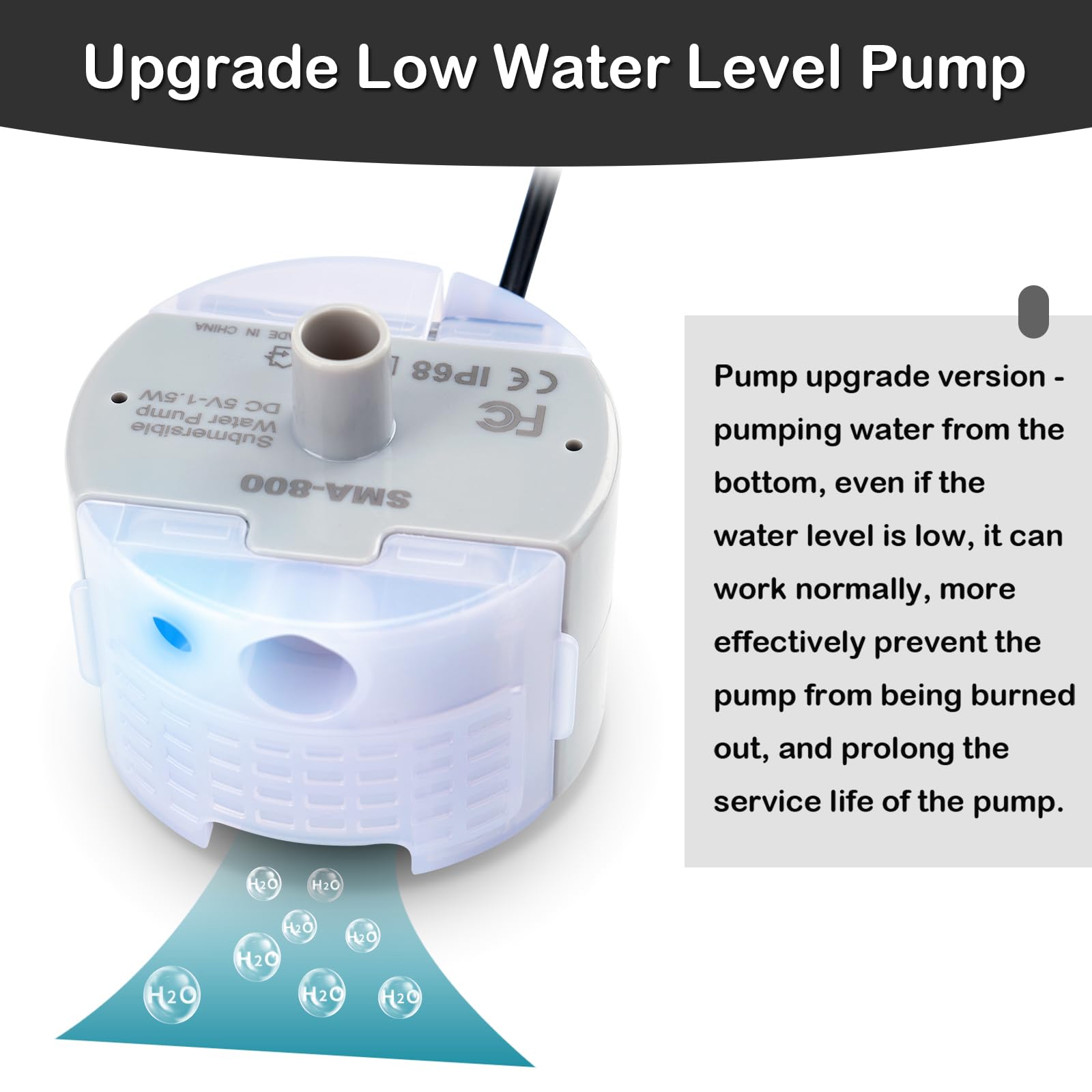 SMA-800 IP68 étanche, résistance à l’eau dans votre fontaine.