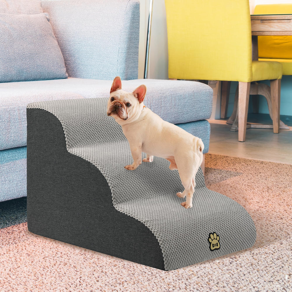 OYLZ Escalones para perro junto a la cama, ideales para mascotas mayores.
