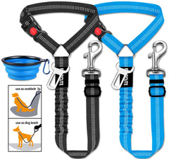 Paercute – ceinture de sécurité chien 3-en-1, voyage sûr et polyvalent.