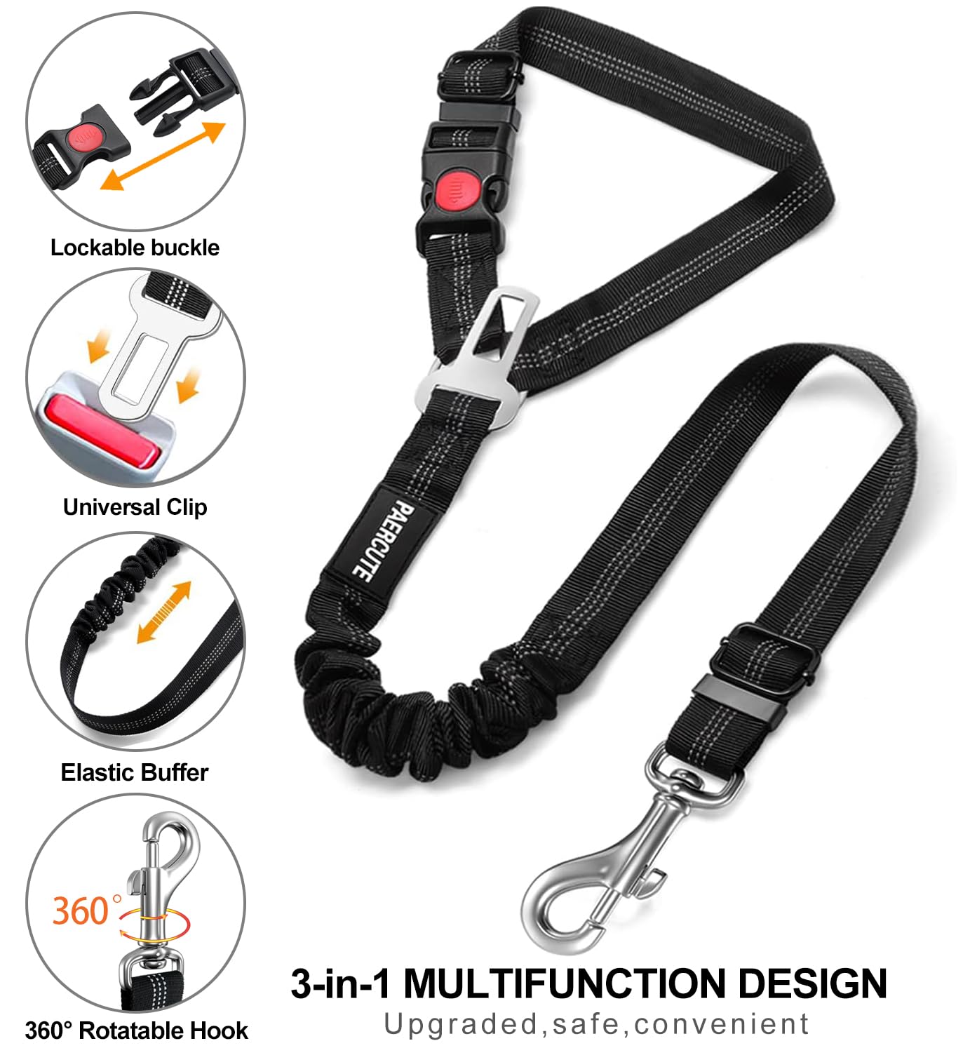Paercute cinturon ajustable 60-73 cm para mayor libertad del perro