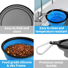 Paercute cuenco perro colapsable durable, silicona apta para alimentos con ABS.