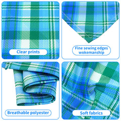 Bandanas Pai Sence plaid para perros, poliéster suave y duradero.