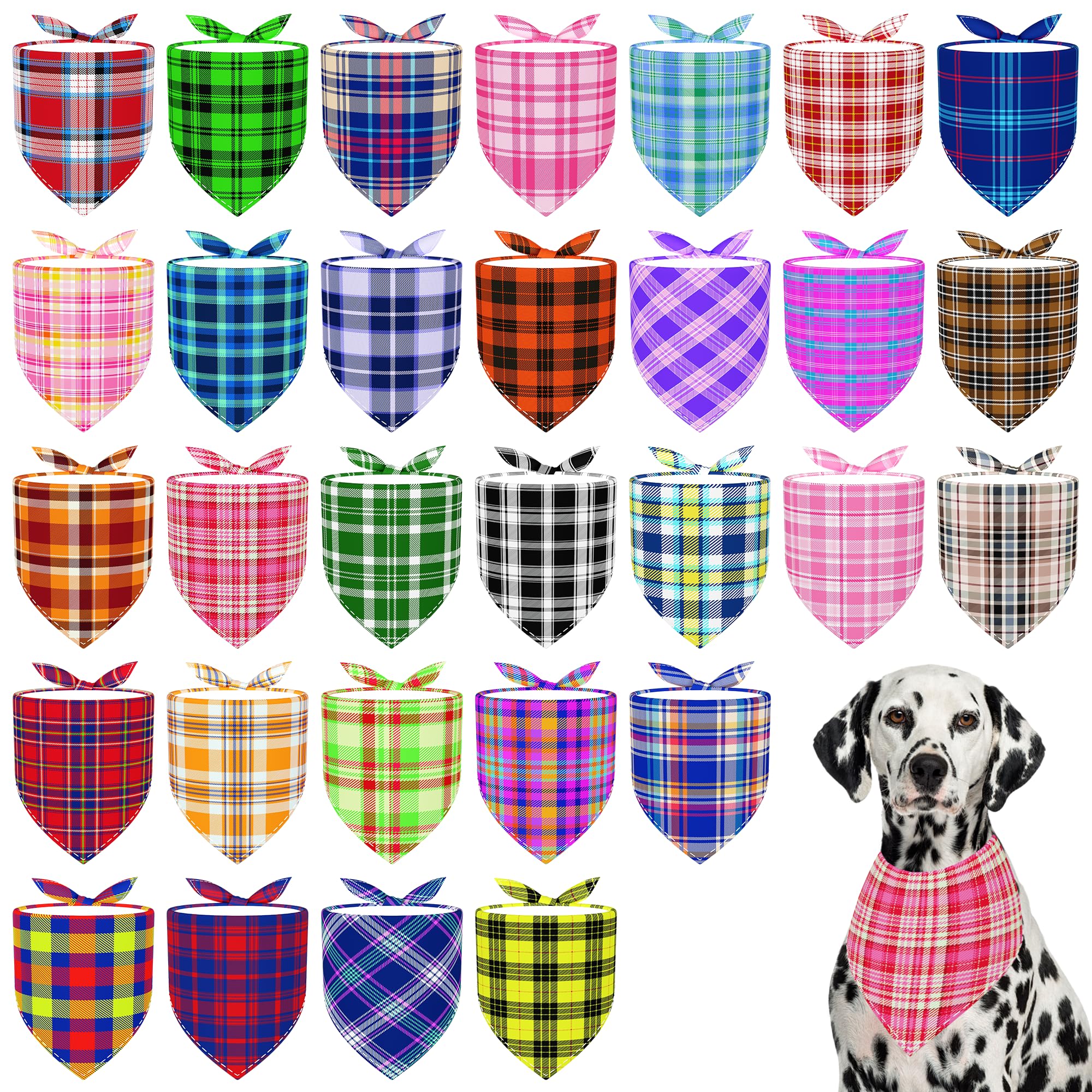 Bandanas plaid Pai Sence para perros XXL, ideal para paseos diarios.