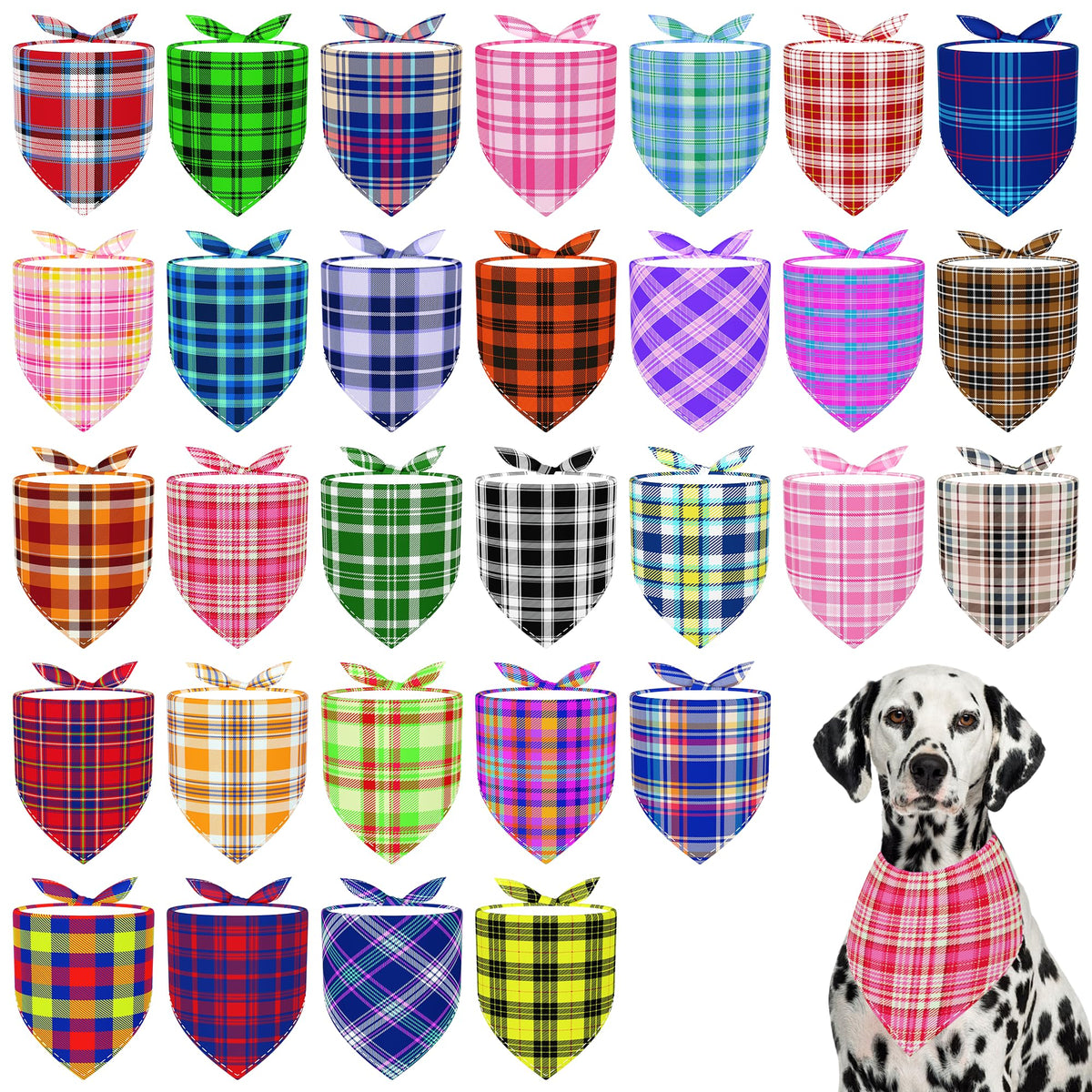Bandanas plaid Pai Sence para perros XXL, ideal para paseos diarios.