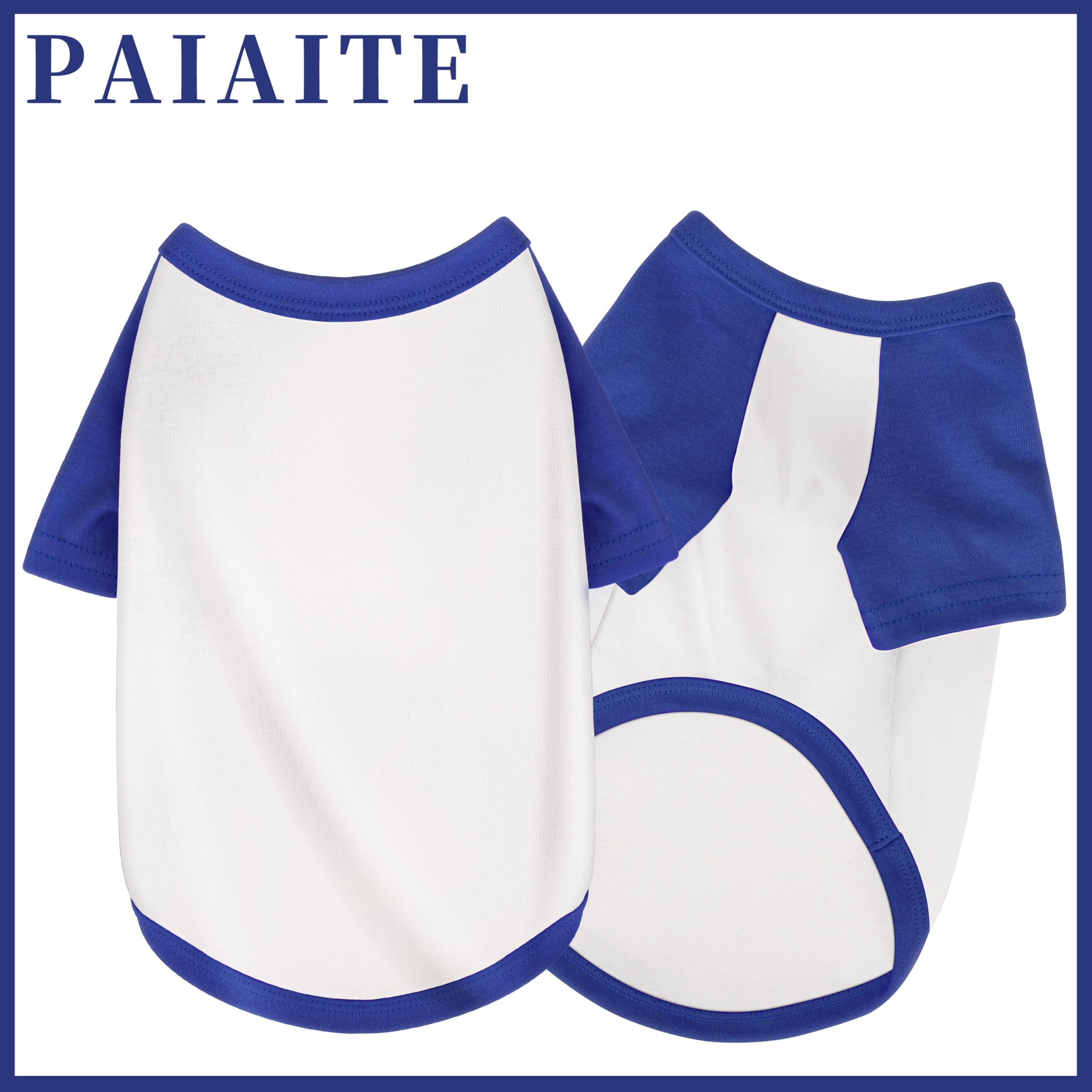 Paiaite camisa para perro bloque de color blanco, cuello y ajuste cómodo