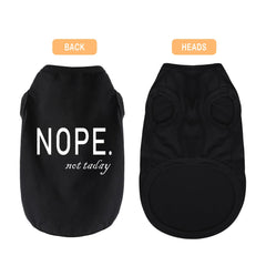 Paiaite: diseño en dorso, camiseta canina algodón negro, cómodo y transpirable