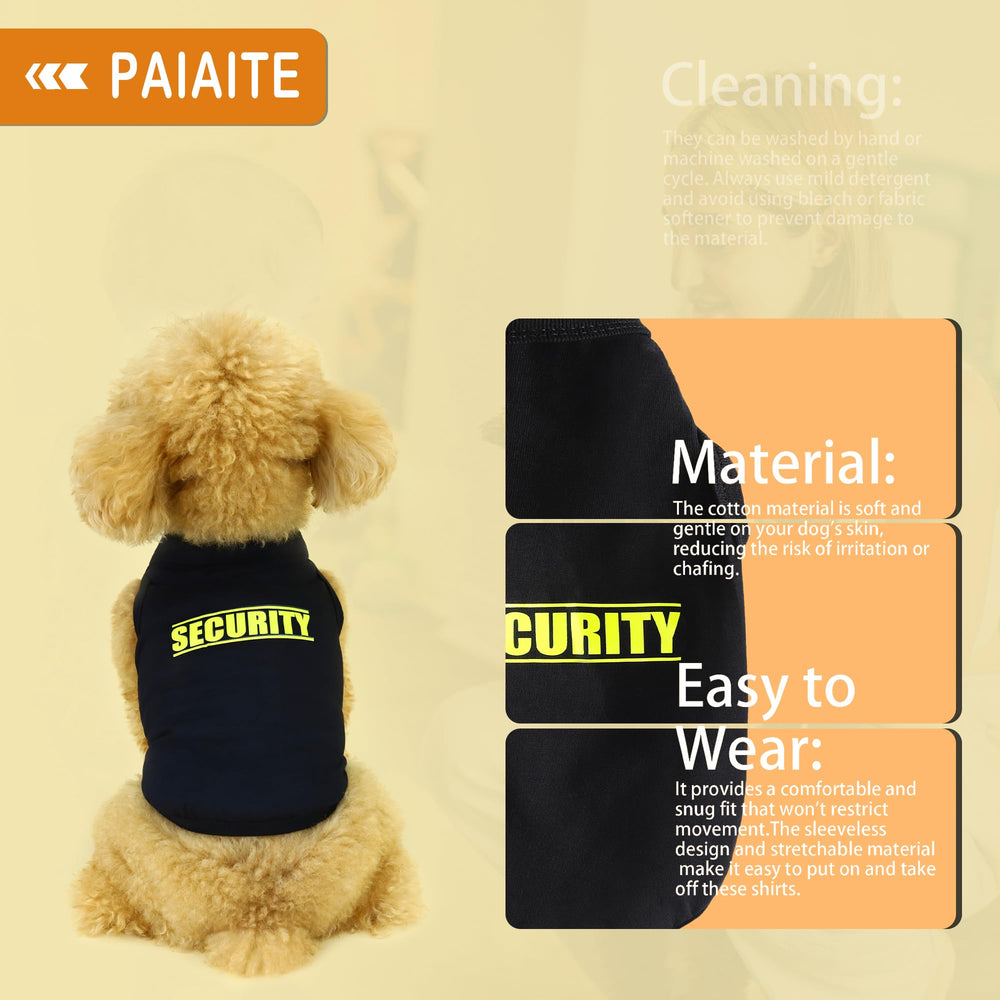 Paiaite camiseta perro algodón sin mangas, ajuste cómodo para tallas variadas.