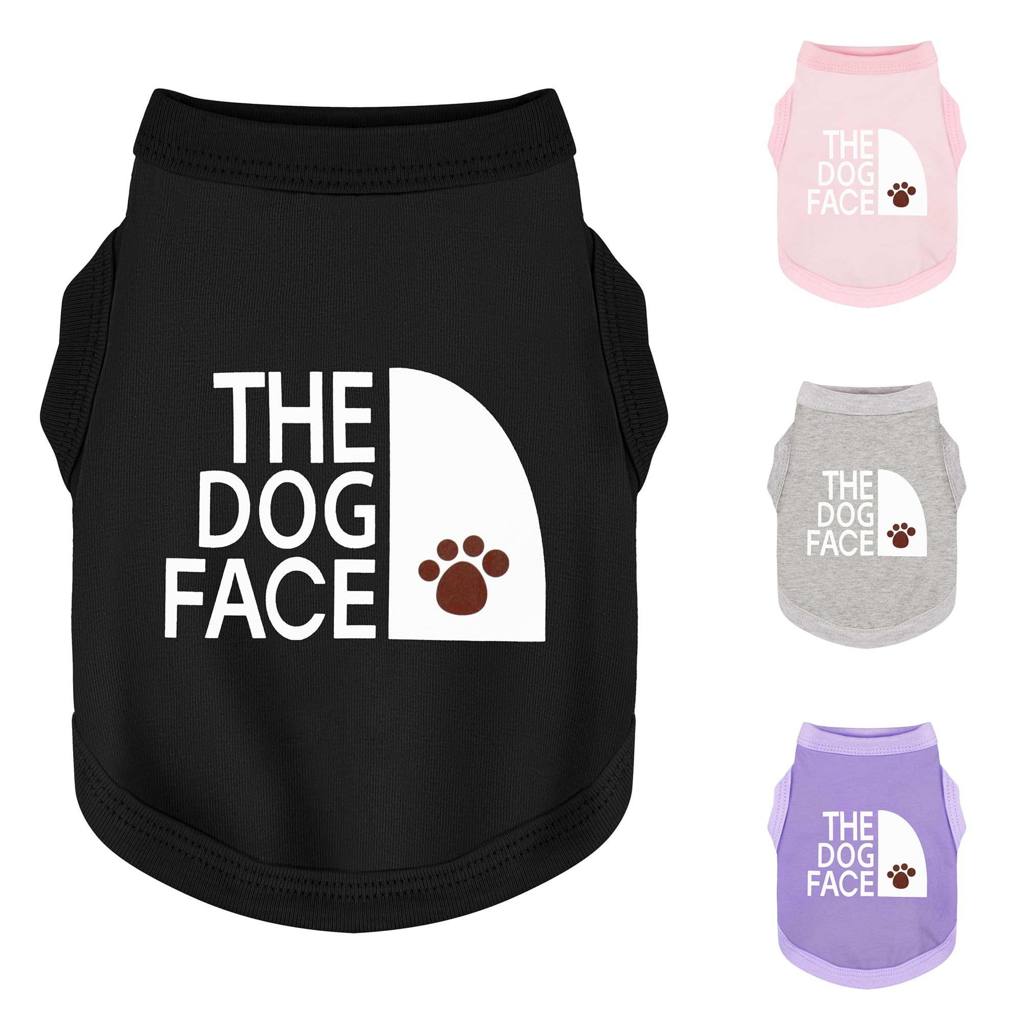 Paiaite: camiseta para perro con cara del perro, uso diario cómodo y transpirable