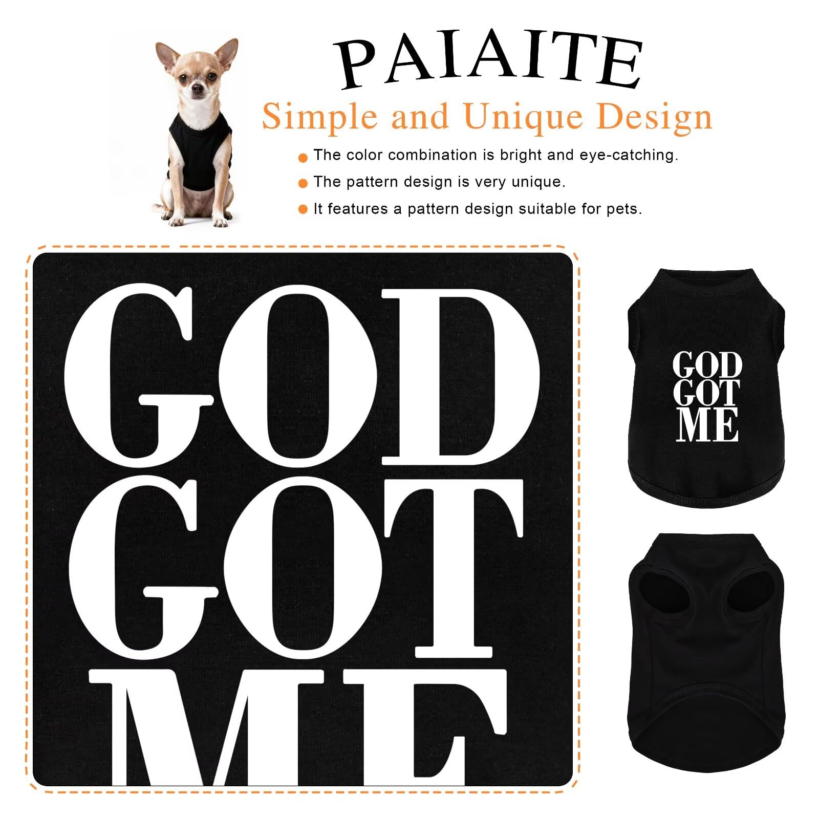 Paiaite camiseta de perro con gráfica atractiva, ideal para juego