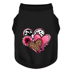 Camiseta Paiaite para perros, corazones y amor, confort diario en salidas al parque.