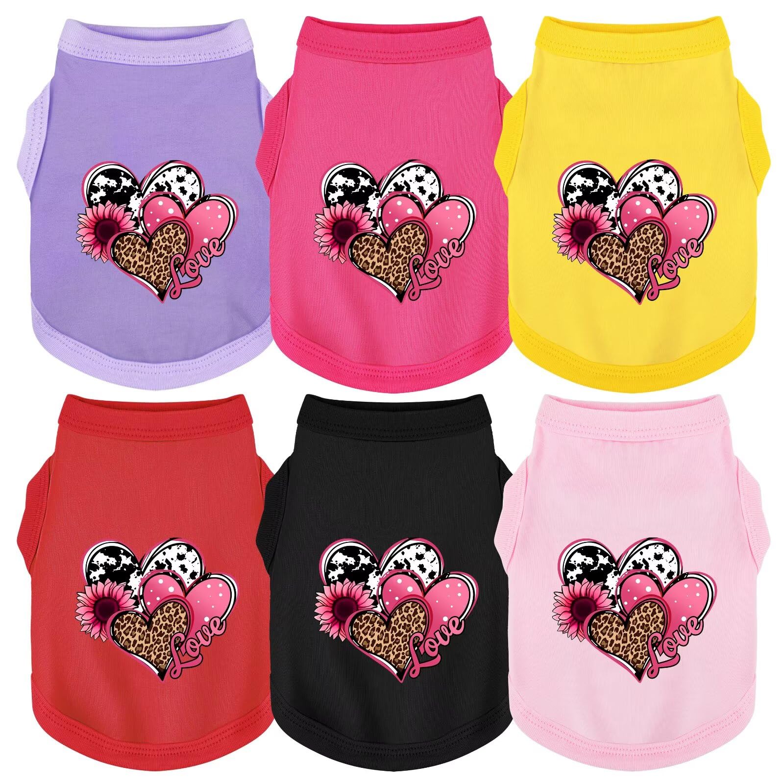 Paiaite camiseta perro, corazones y amor, ligera y transpirable para días activos.