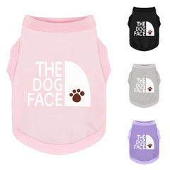 Paiaite camiseta canina con impresión de la cara del perro para looks divertidos