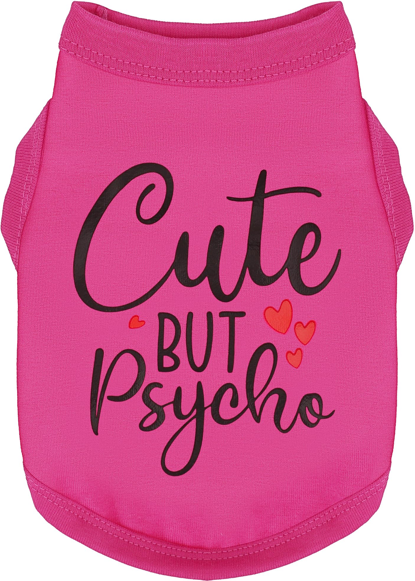 Paiaite camiseta para perro – frente en rosa rojo, cómodo para paseos diarios.