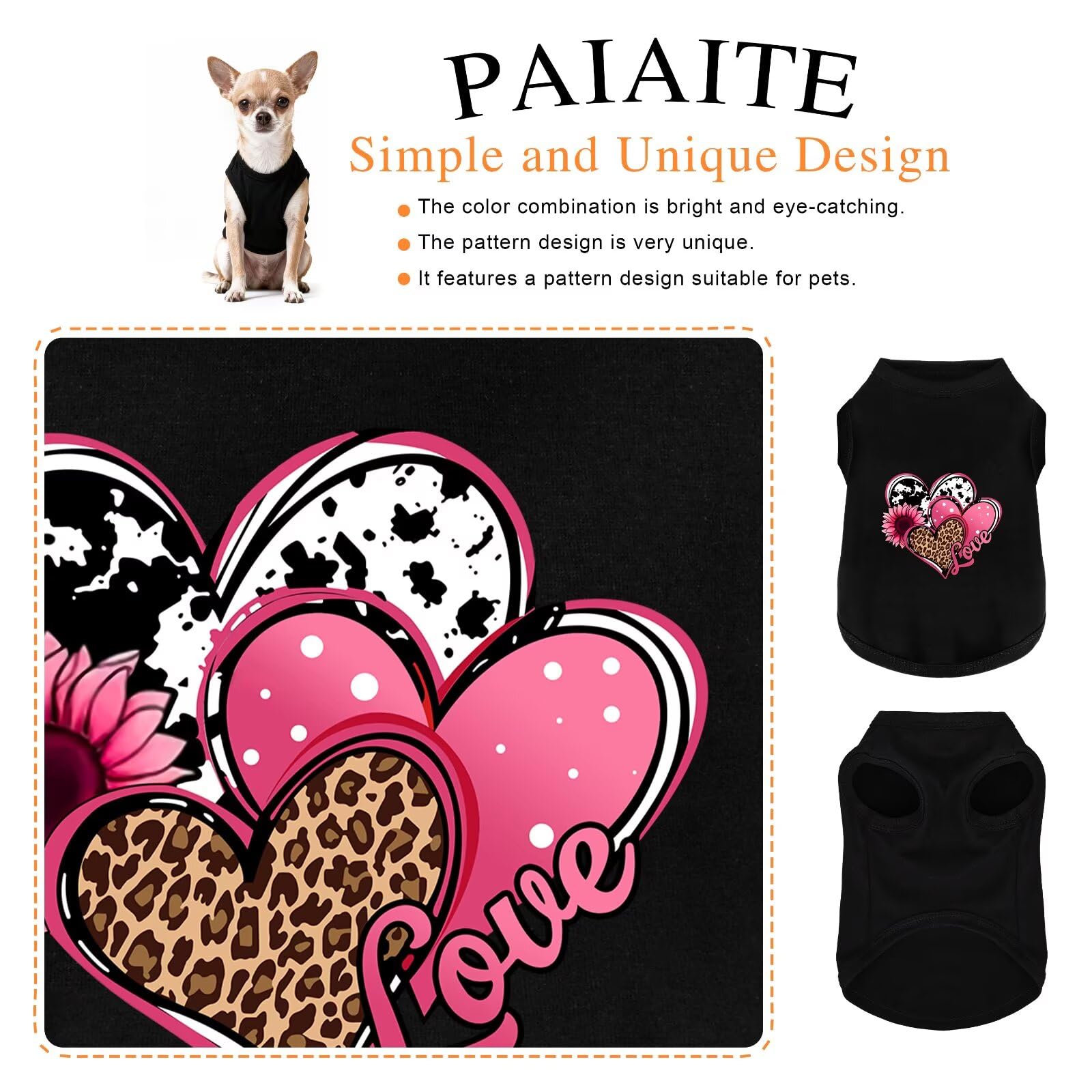 Camiseta Paiaite para perro, tela suave para caminatas cómodas.