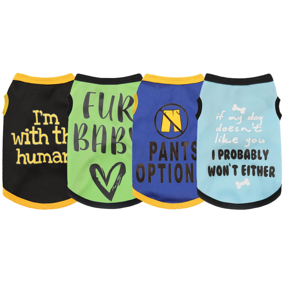 Paiaite camiseta con patrón divertido veraniego para perros, cómoda y transpirable.