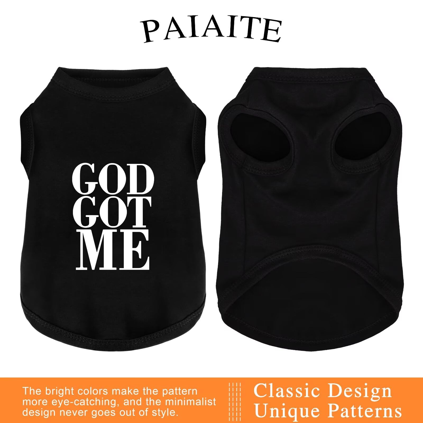 Paiaite camiseta de perro con diseño para salidas diarias con estilo