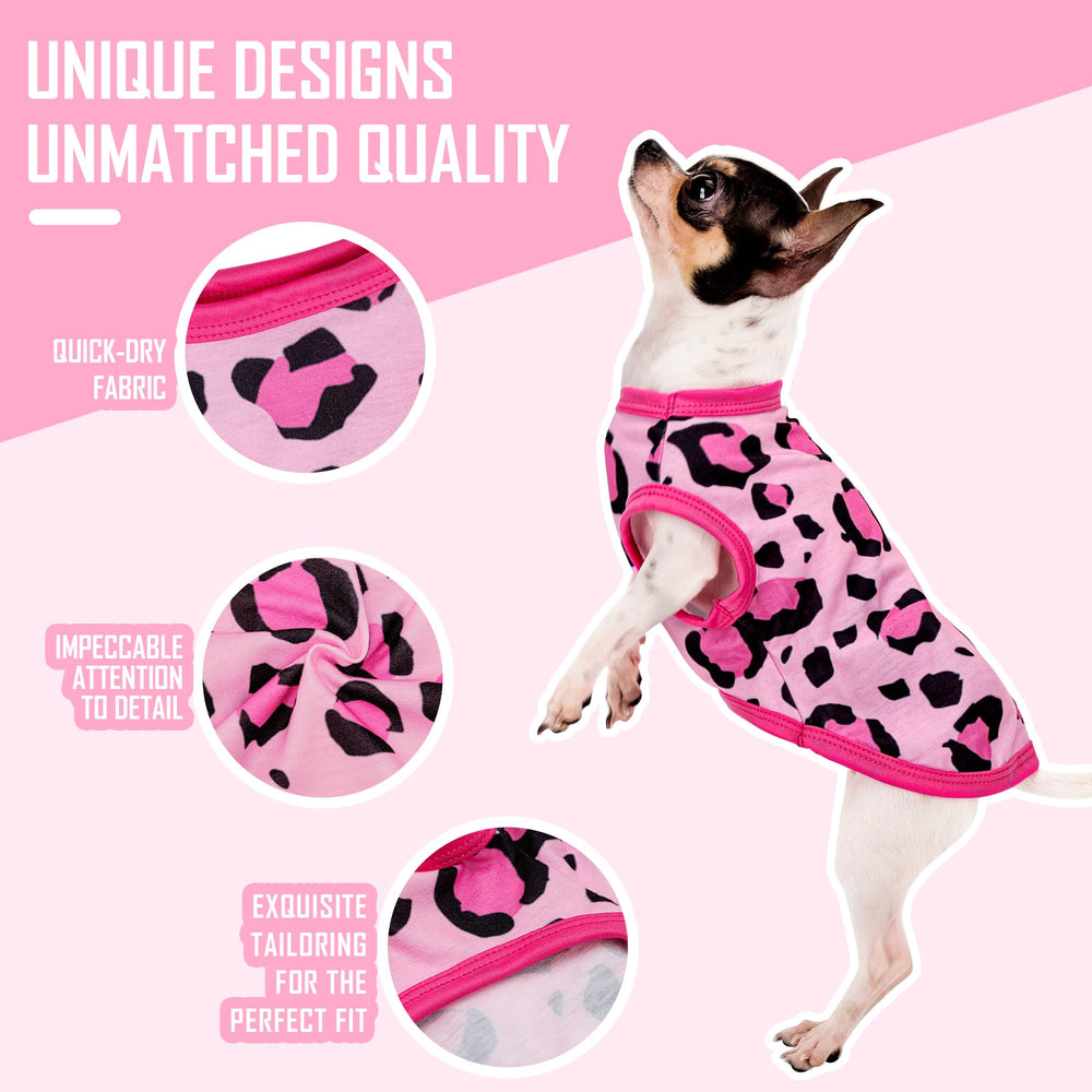 Borde recto de Paiaite, camiseta leopardo rosa fácil de colocar.
