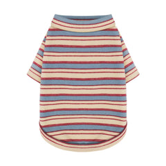 Paiaite camiseta para perro a rayas, frente elegante para paseos diarios.