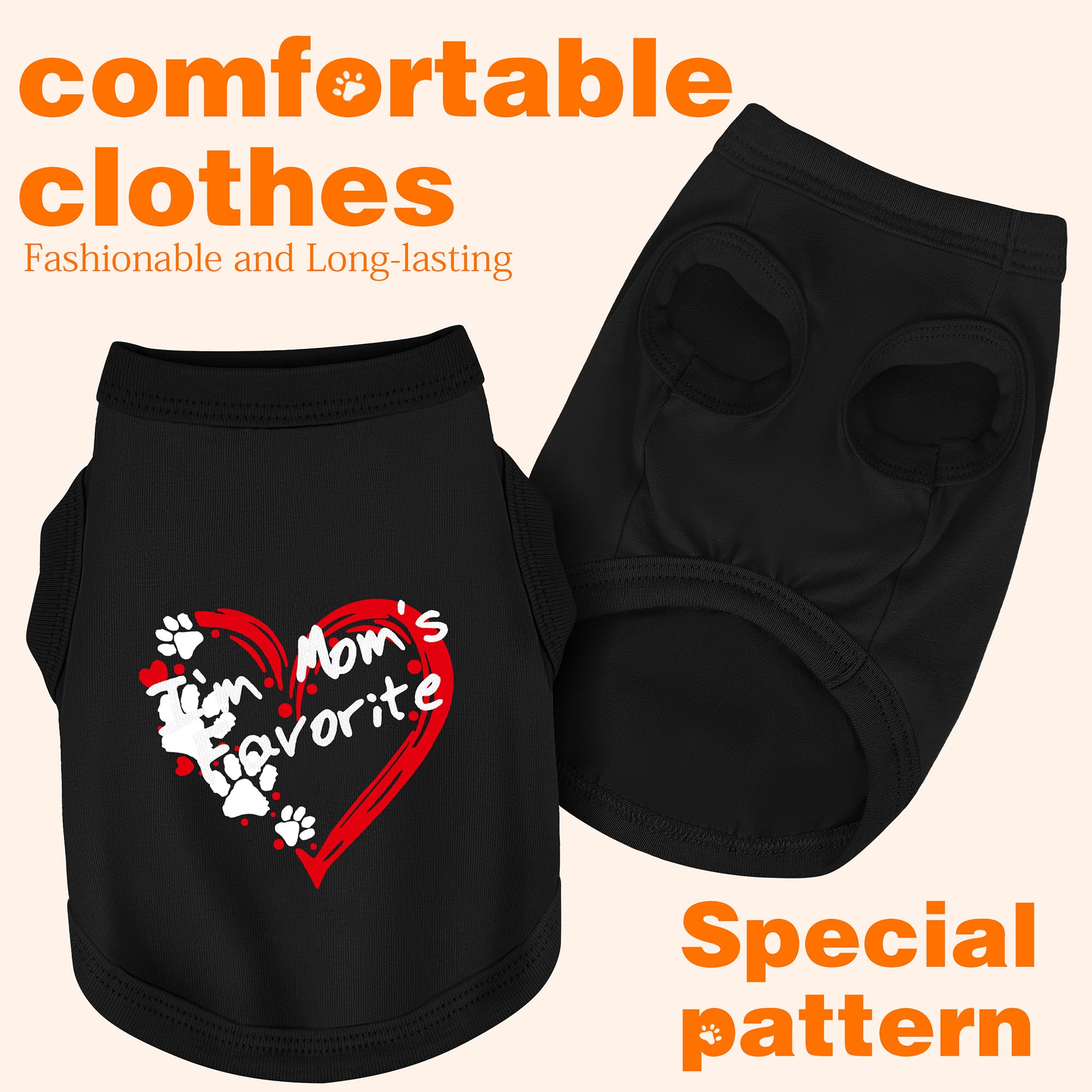 Paiaite camiseta canina sin mangas detalle impreso corazón y zarpas