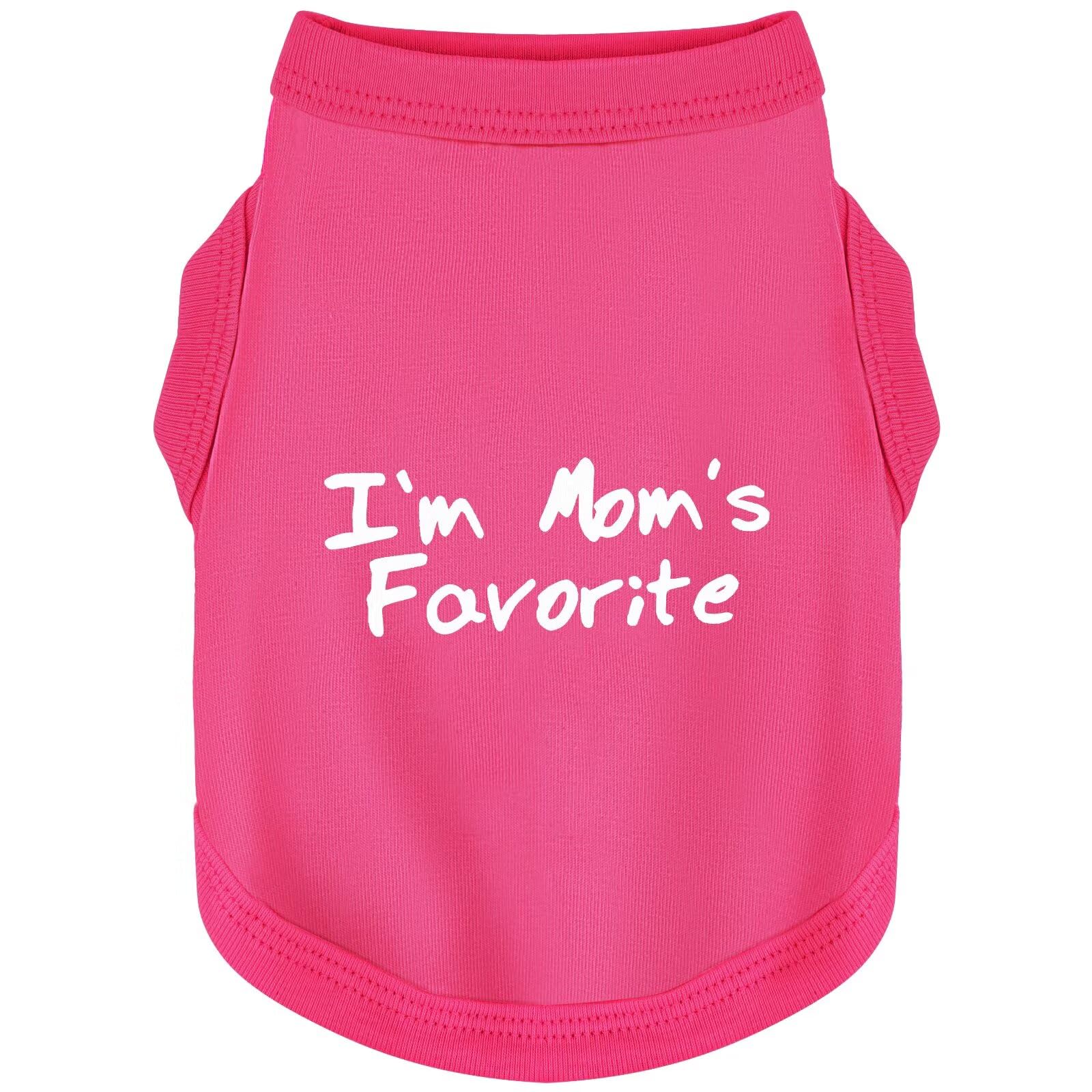 Paiaite Camiseta para perro sin mangas con impresión mamá favorita, ideal para paseos.