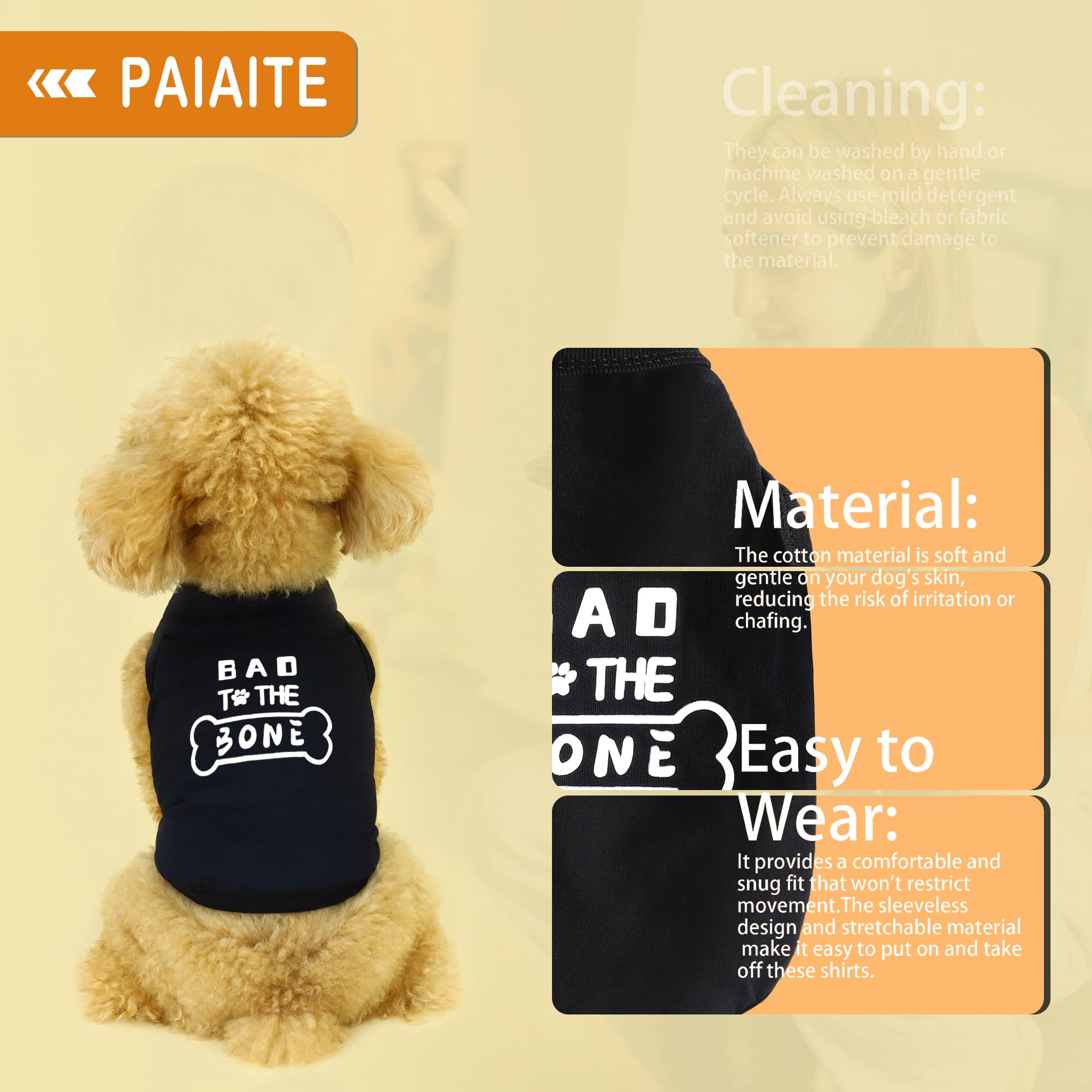 Paiaite camiseta perro diseño sin mangas, libertad de movimiento al aire libre.
