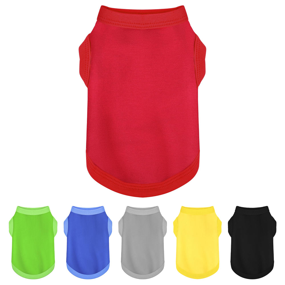 Paiaite camisetas sin mangas para perros en colores brillantes, ideales para paseos al aire libre.