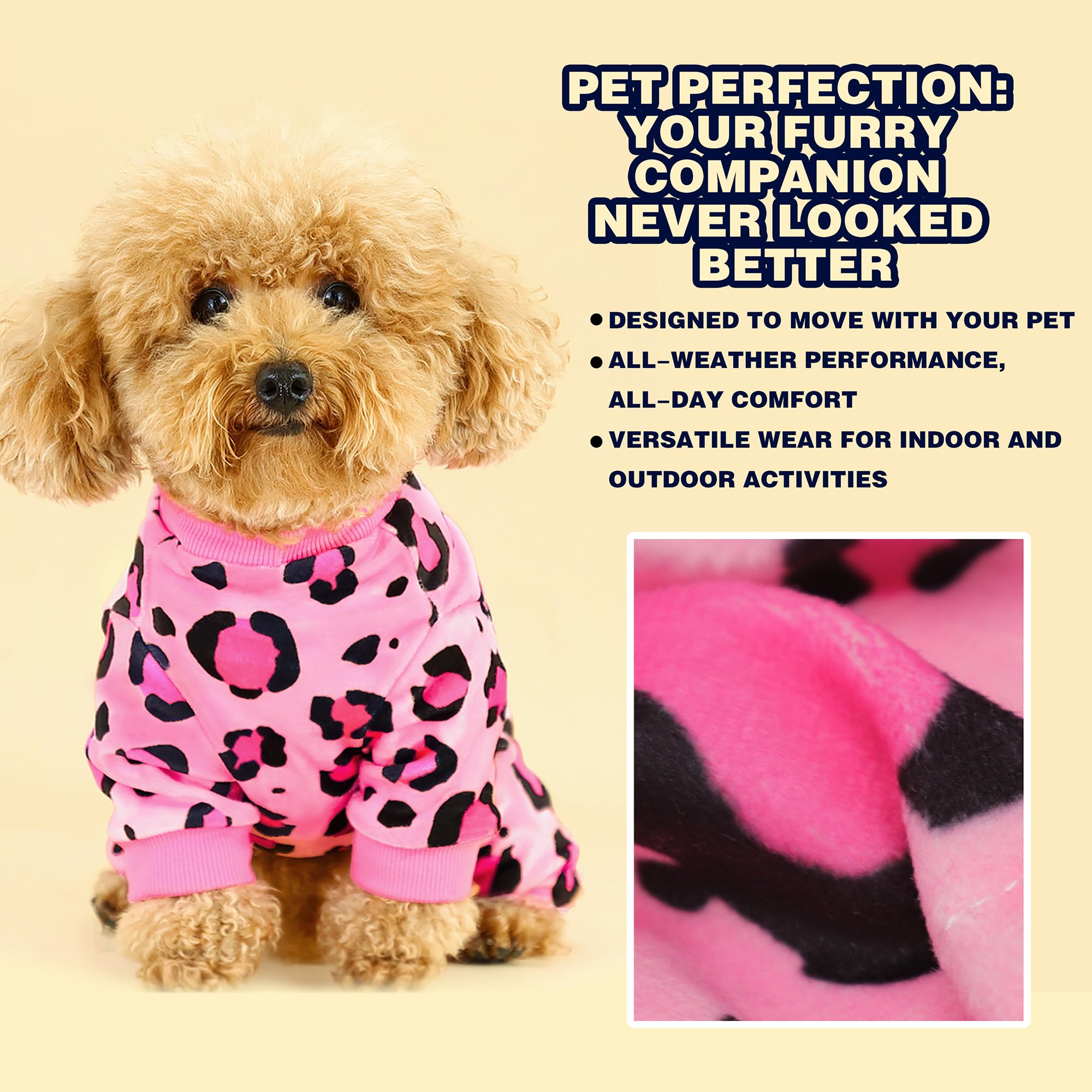 Paiaite Pijama para perro, lavado a máquina para limpieza rápida.