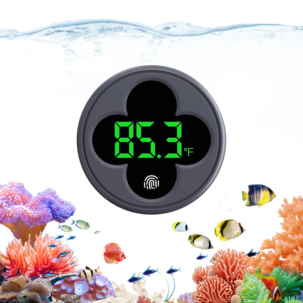 PAIZOO termómetro de acuario con pantalla LED para lectura rápida