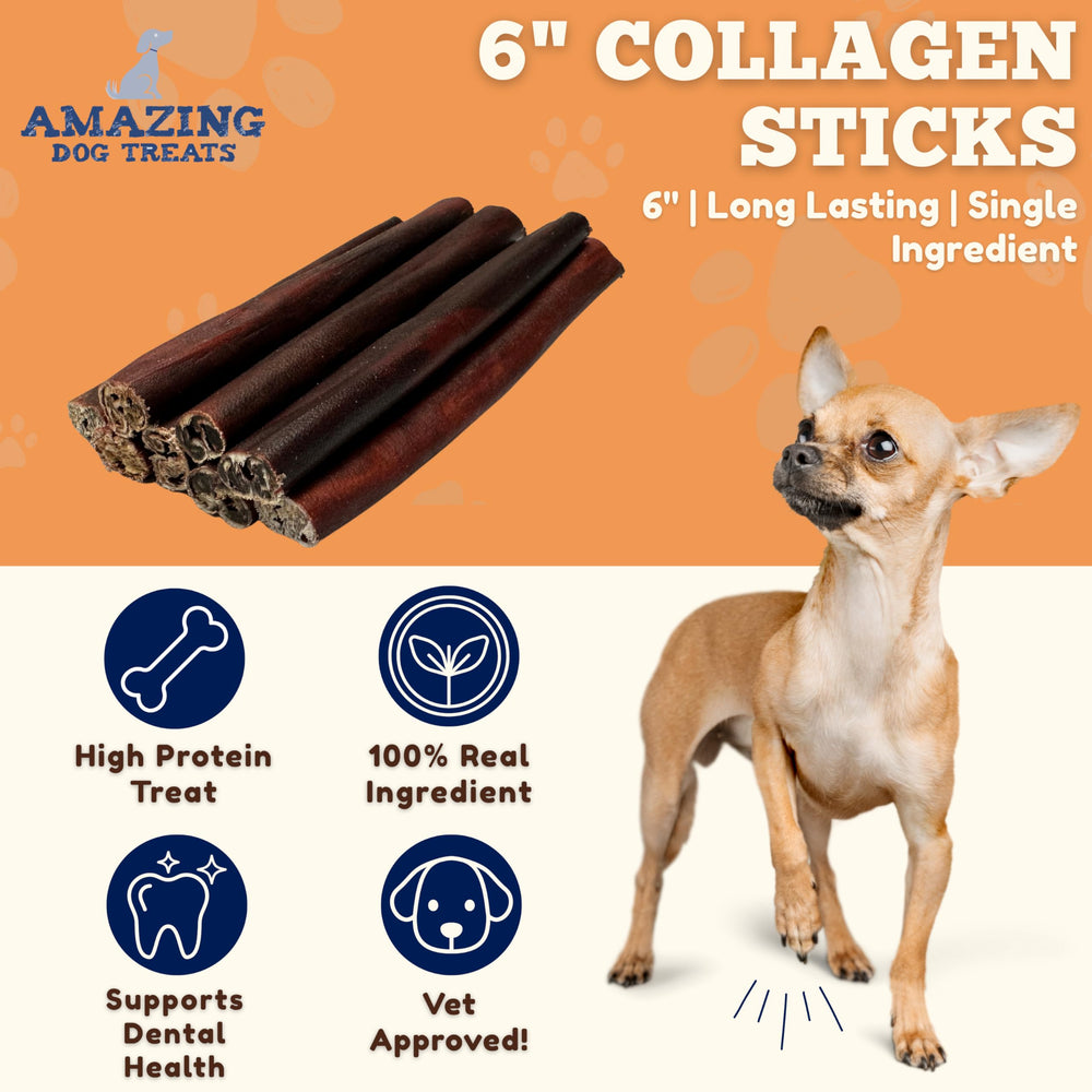 Palitos de colágeno para perros, ingrediente único y natural