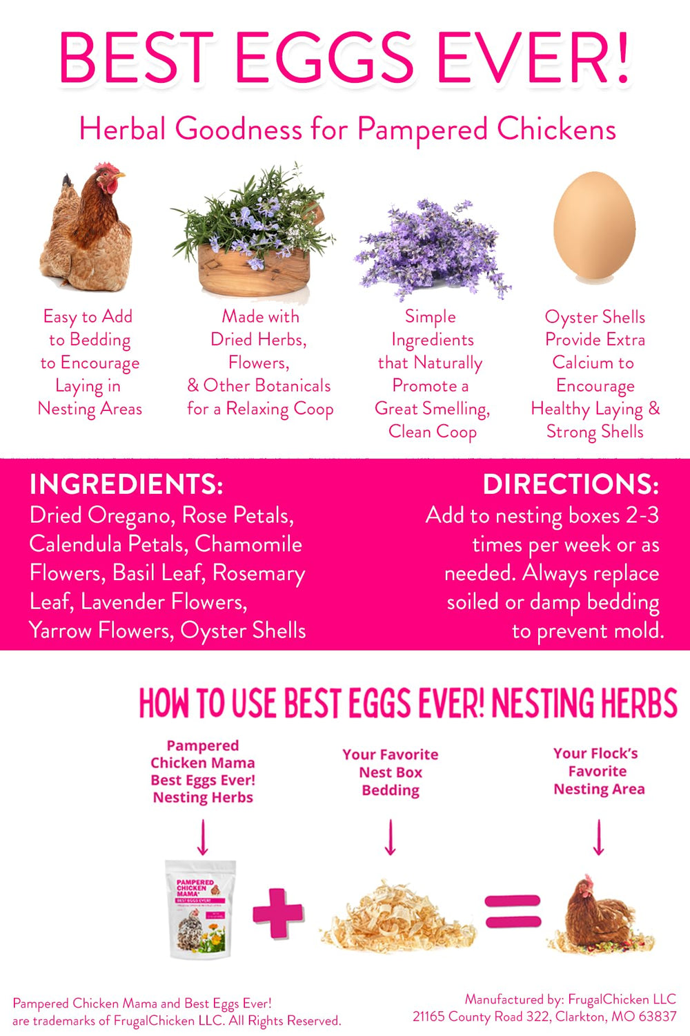Pampered Chicken Mama: opción segura para aves de todas las edades y tipos.