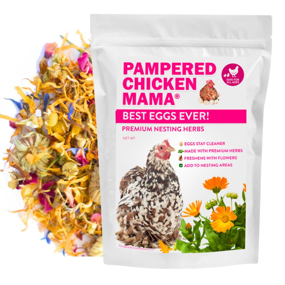 Pampered Chicken Mama: mezcla de hierbas para nido con aroma suave y floral.