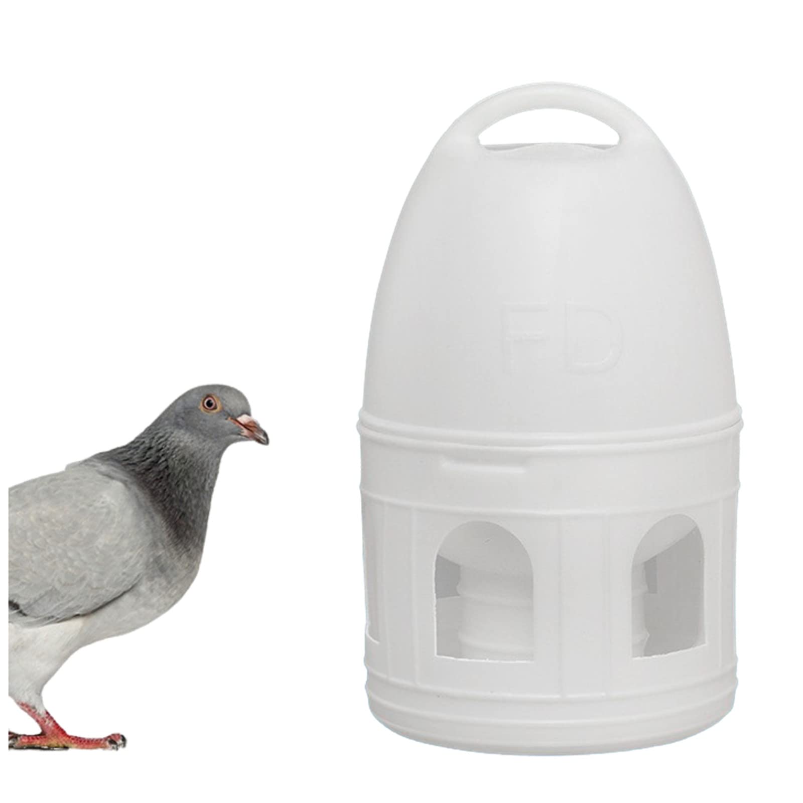 Bebedero Panchitalk 5L visto frontal, ideal para agua constante en aves.