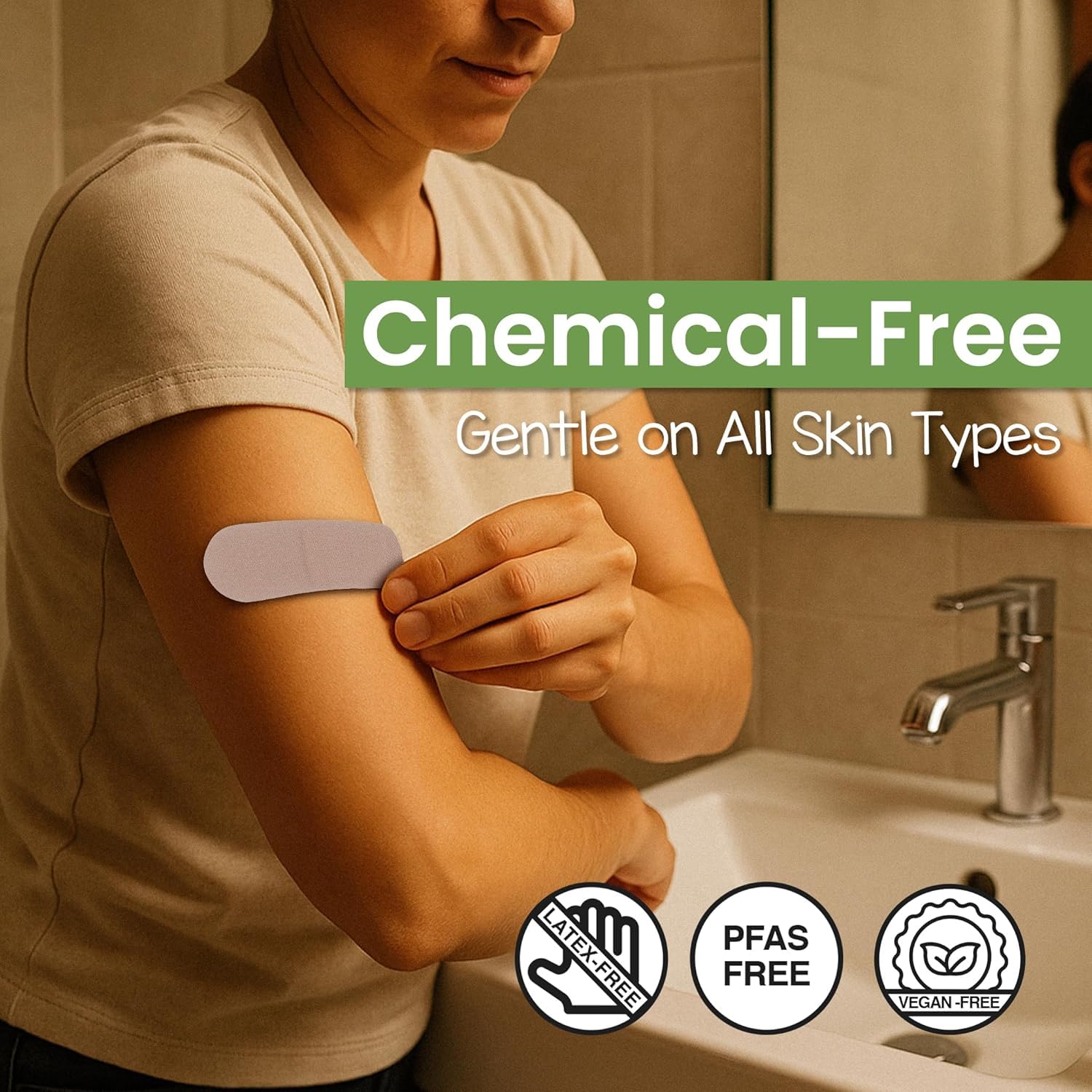 PATCH Bandajes de bambú compostables, opción sostenible para primeros auxilios.