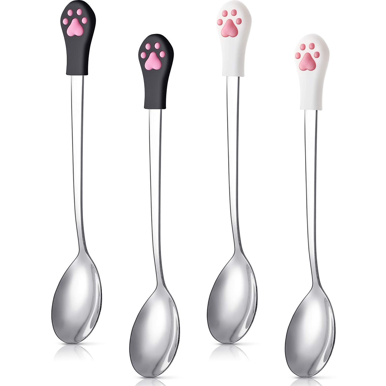 Patelai cuchara blanca para lata de alimento, porciones limpias para perros y gatos.