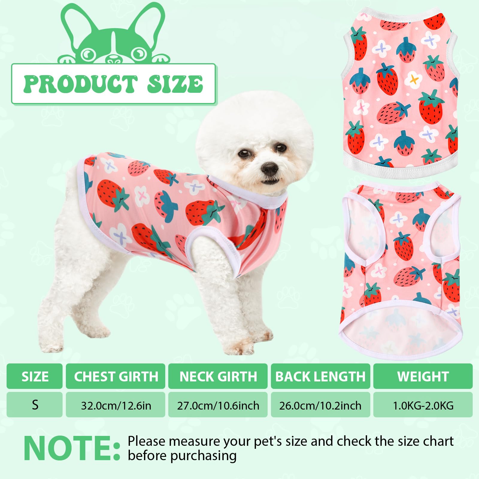 Paterr camiseta para perro con dibujos divertidos, perfecto para paseos