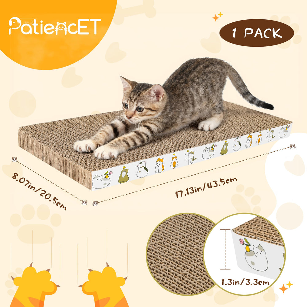 PatiencET tablero rascar para gatos doble cara, uso interior diario.