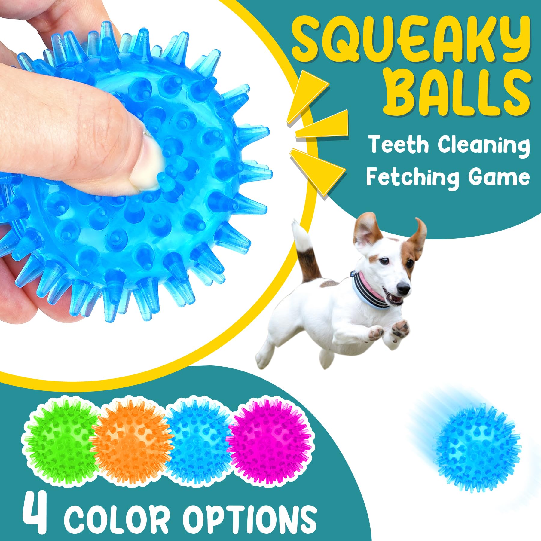 PatsFran: bolas texturadas para apoyar la limpieza dental durante el juego.