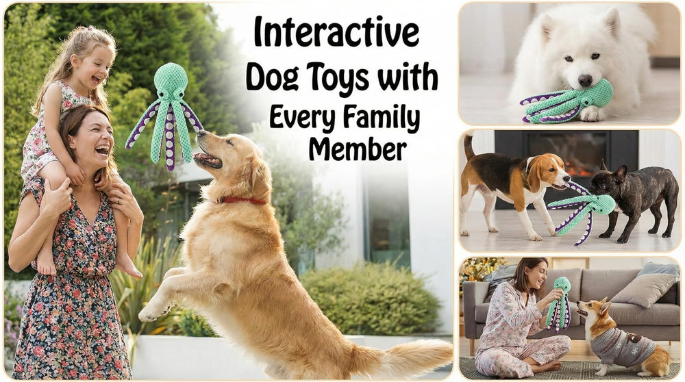 Paw-FECT Piece diseño con seis patas para juegos de tira y afloja.