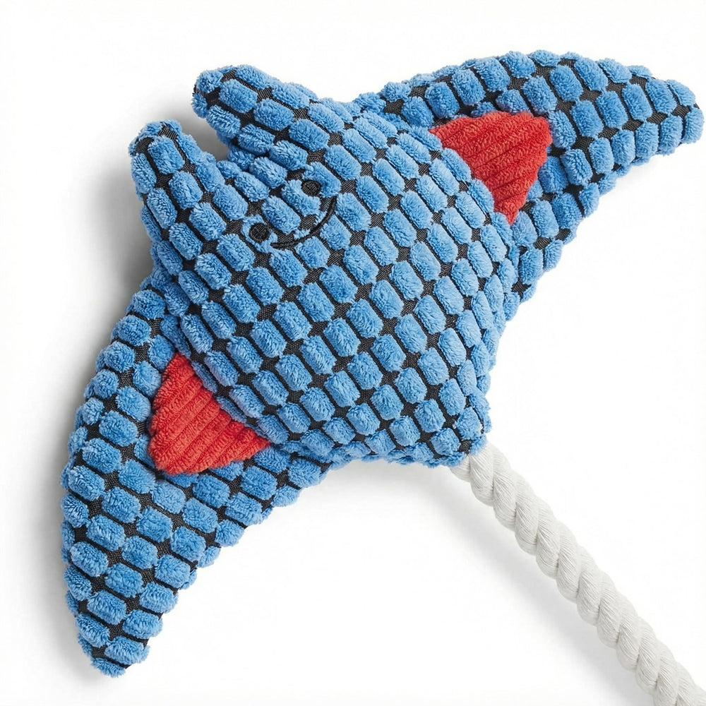 Paw-FECT Piece Stingray-toy material alta resiliencia y suave.