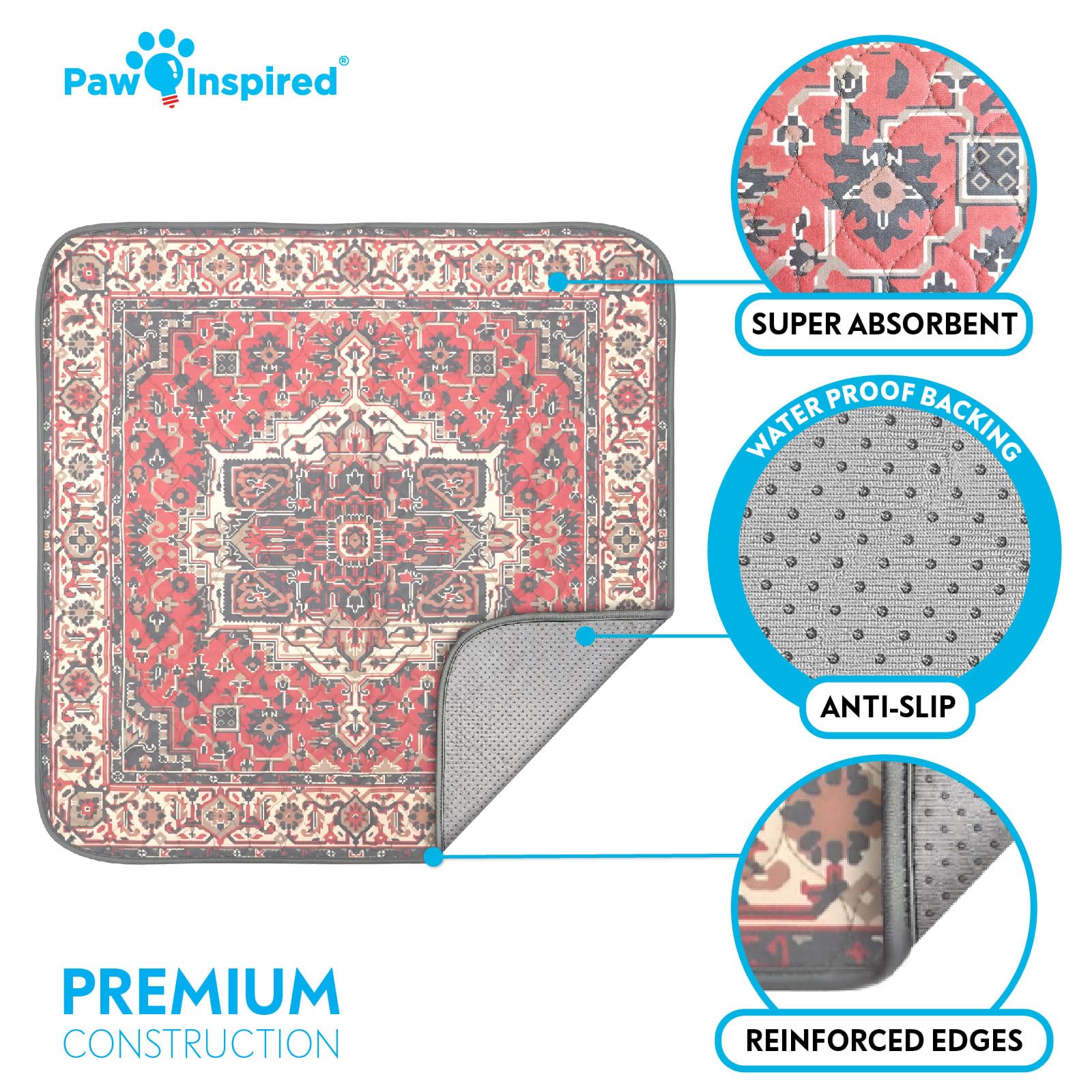 Paw Inspired capa absorbente y duradera para control de humedad.