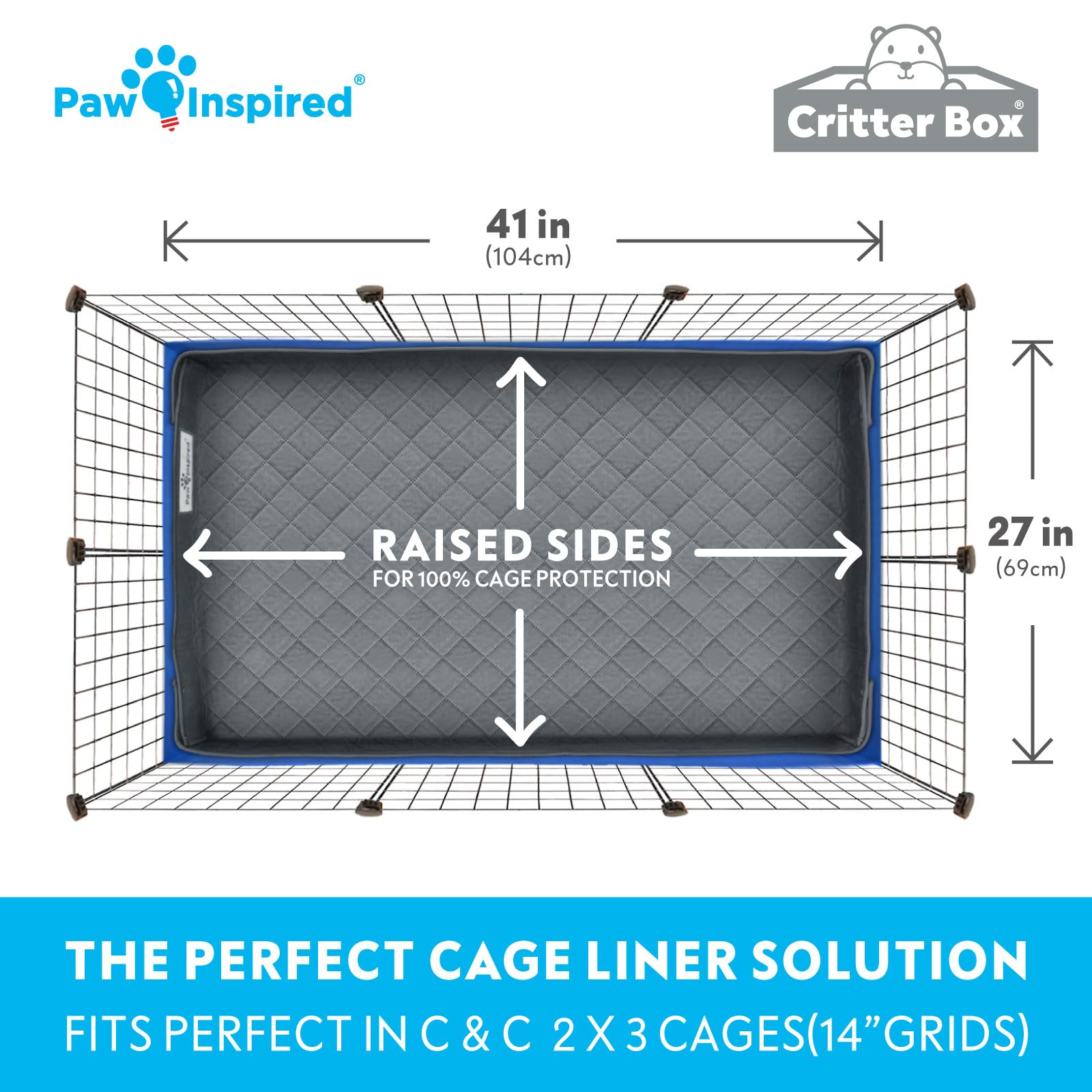 Paw Inspired Critter Box Liner con absorbente alto mantiene seco al animal