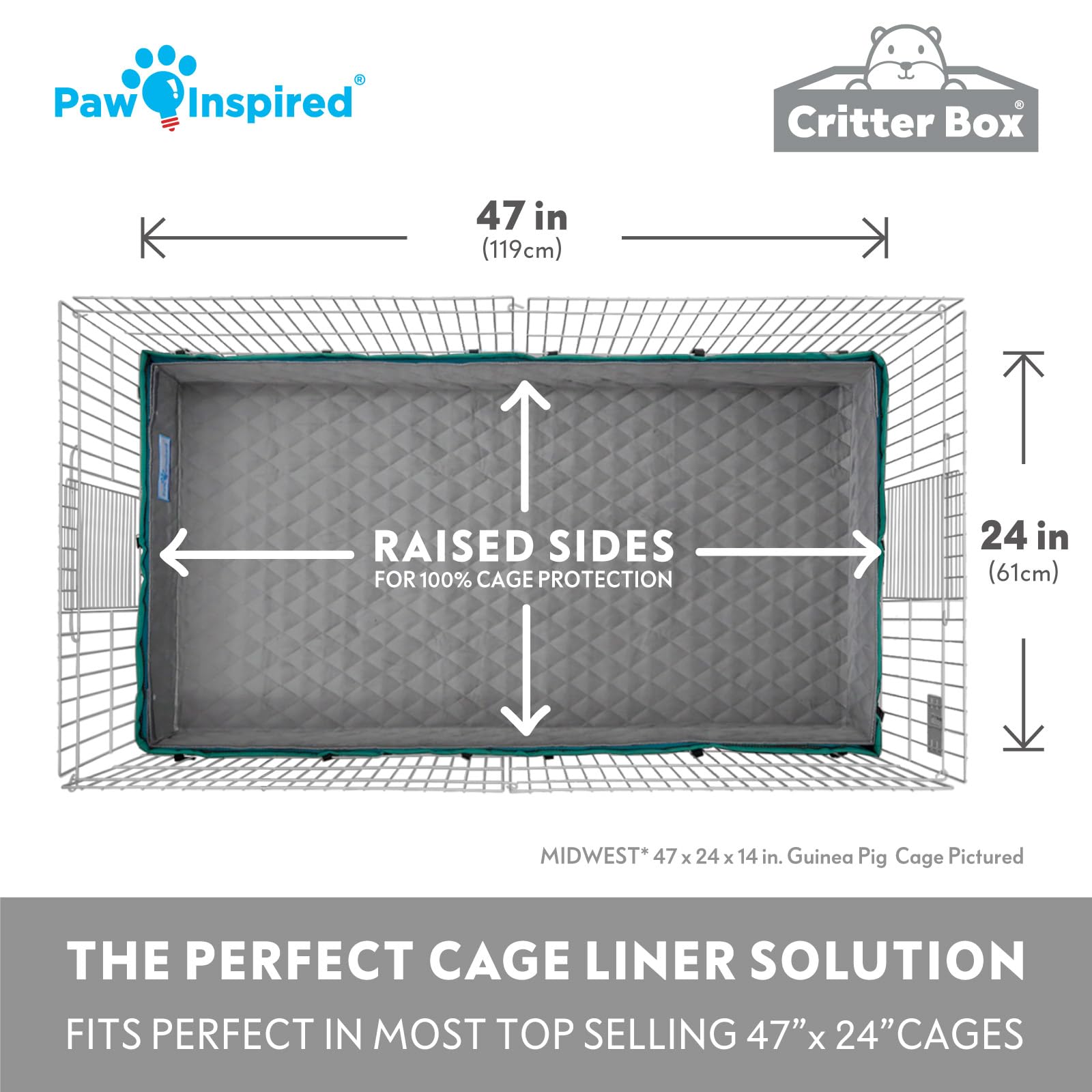 Paw Inspired Critter Box Liner absorcion rapida mantiene a la mascota seca