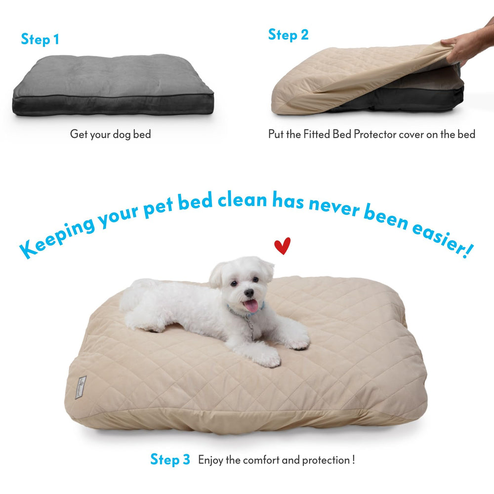 Paw Inspired funda impermeable para cama de perro; adecuada para lavado a máquina y limpieza rápida.