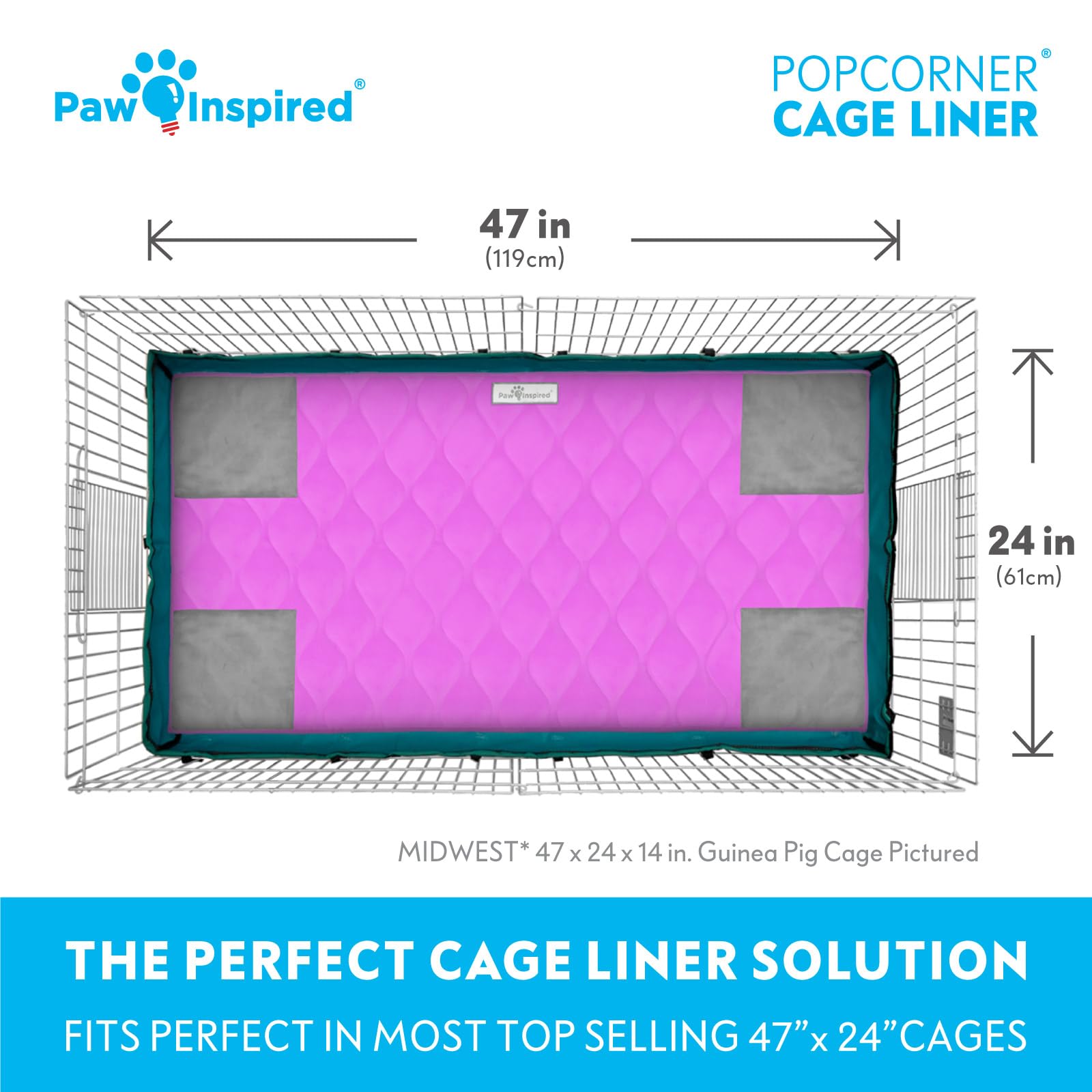 Paw Inspired PopCorner base-impermeable-conejillo-indias previene filtraciones y manchas.