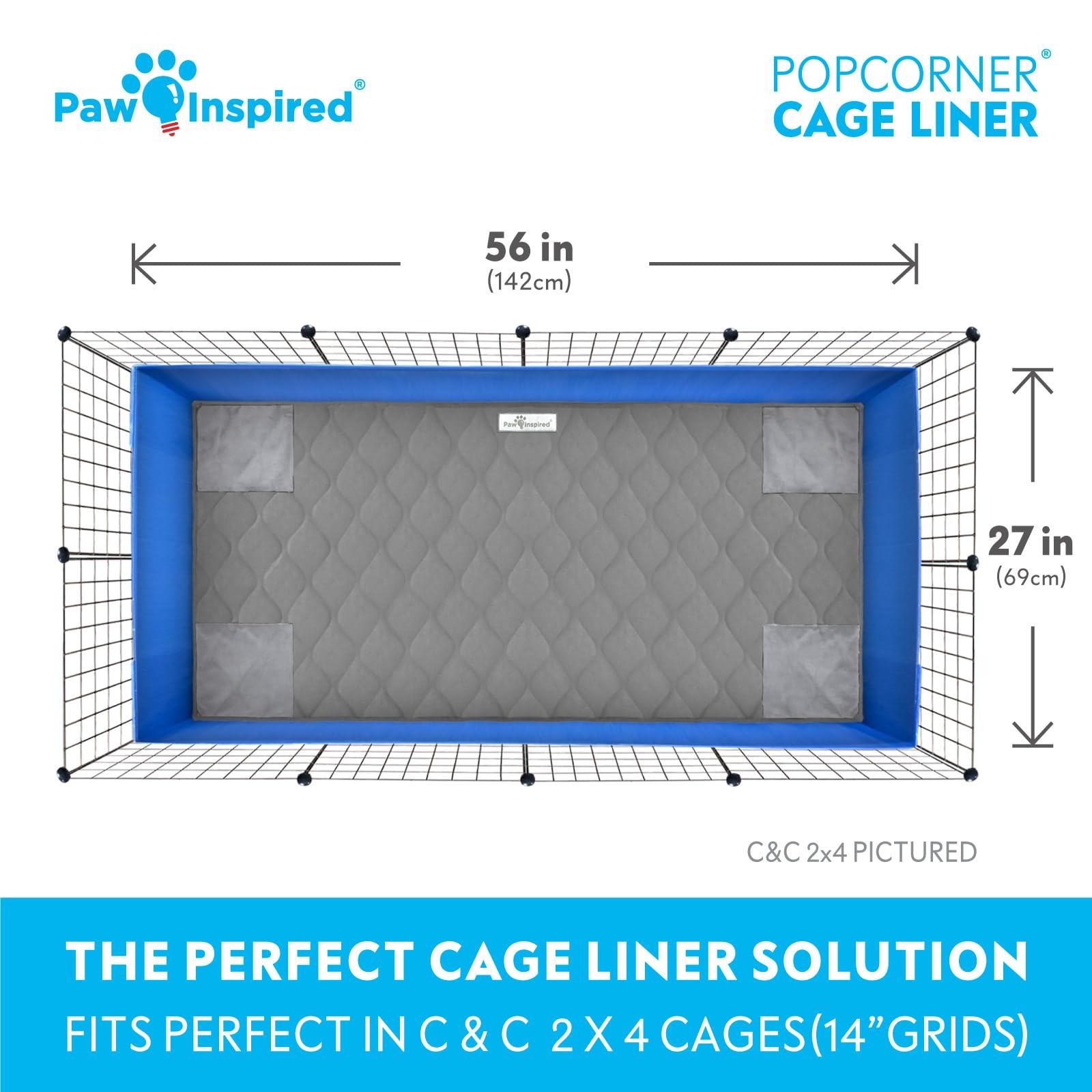 Paw Inspired PopCorner: Sweep-EZ fieltro antiadherente facilita la limpieza de heno.
