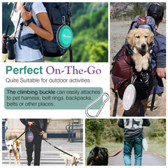Pawaboo cuenco de comida plegable con tapa, perfecto para caminatas